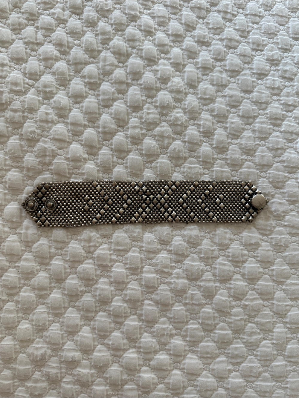 Unbranded Silver Liquid Metal Statement Bracelet